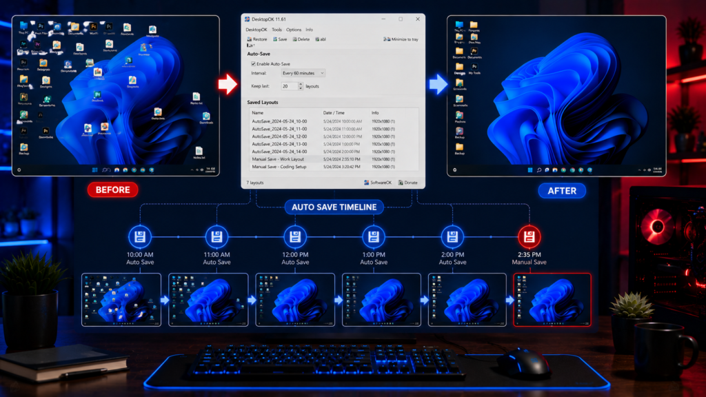 DesktopOK Auto Save Feature Explained for Windows Users