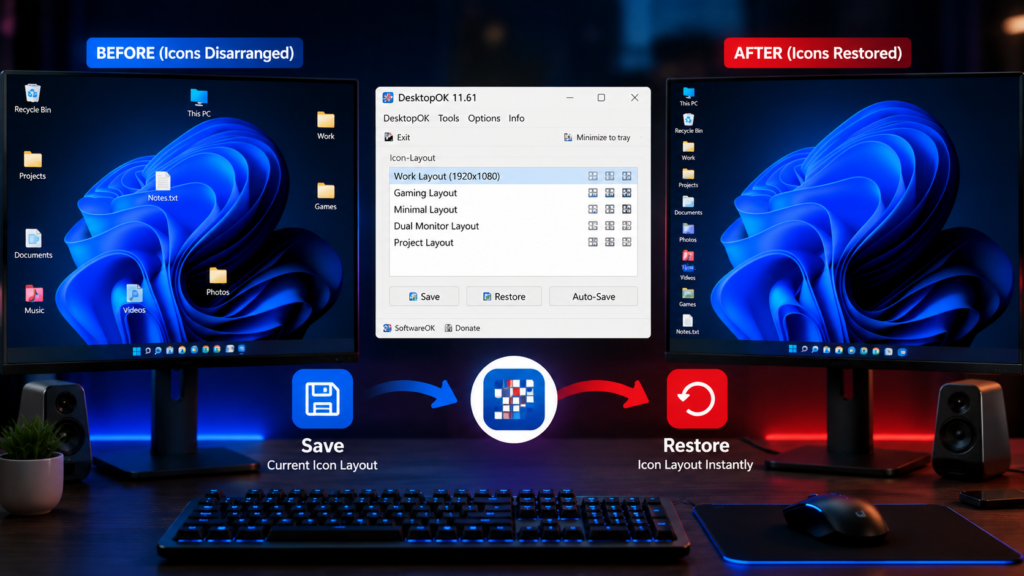 Save & Restore Desktop Layouts