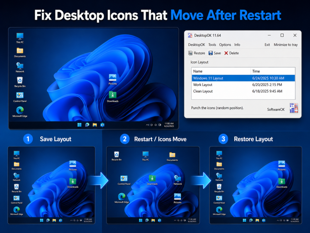 How to Stop Desktop Icons from Moving After Restart in Windows 11