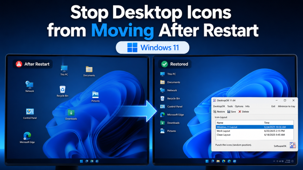 How to Stop Desktop Icons from Moving After Restart in Windows 11
